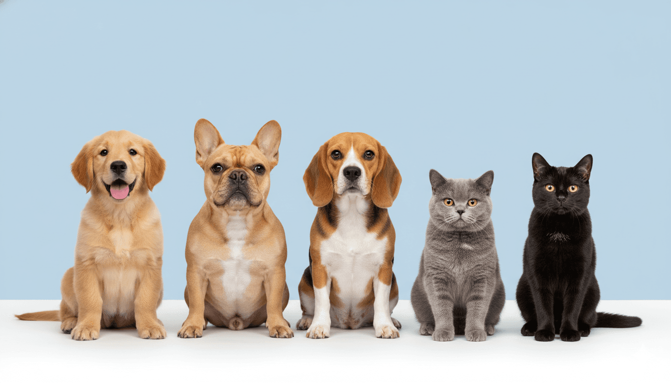 Various pets of all kinds and species